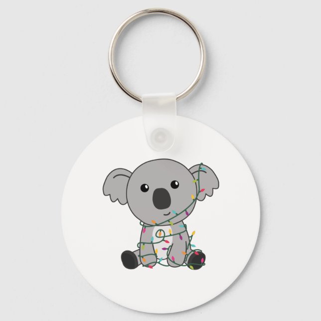 Porte-clés Koala Noël Neige Animaux d'hiver Koalas (Recto)