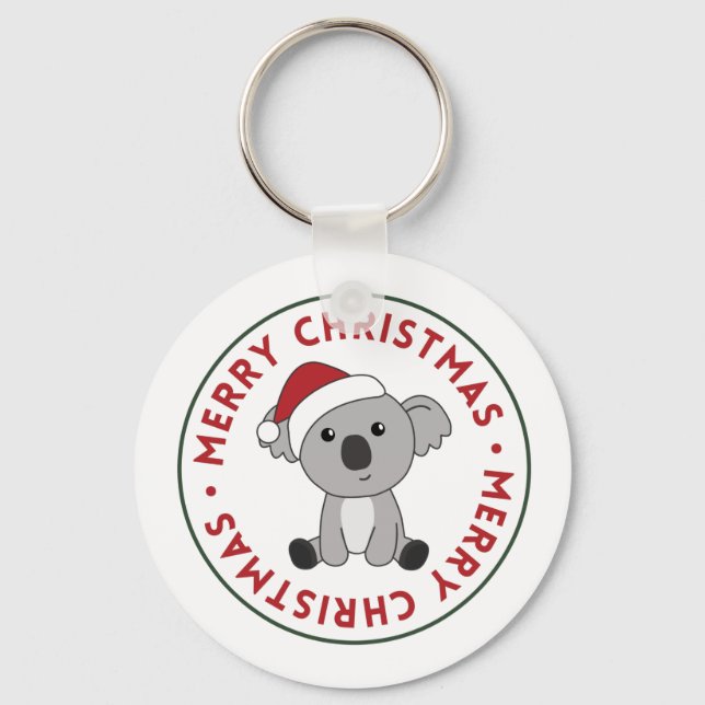 Porte-clés Koala Noël Neige Animaux d'hiver Koalas Keychai (Recto)