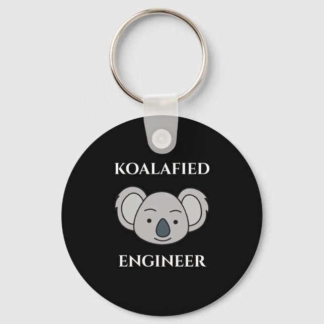 Porte-clés Koalafied Engineer Cute Koala Funny Job Pun (Recto)