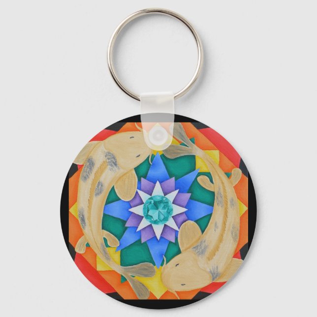 Porte-clés Koi Fish et Lotus Porte - clé (Recto)
