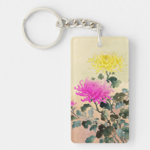 Porte-clés Koitsu Tsuchiya Chrysanthème fleurs japonaises art