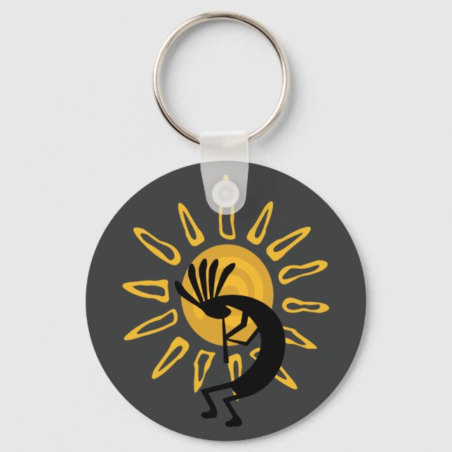Porte-clés Kokopelli Gold Sun Porte - clé sud-ouest (Recto)