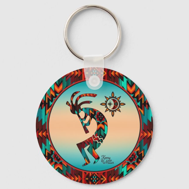 Porte-clés Kokopelli Sud-Ouest Jouer Porte - clé à la lueur (Recto)