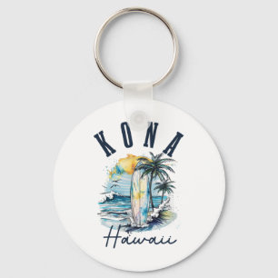 Porte-clés Kona Hawaï Hawaïen Surf Vintage Surfeur Surfeur _1