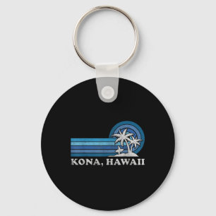 Porte-clés Kona Hawaï Plage Vacances d'été de Famille Vintage