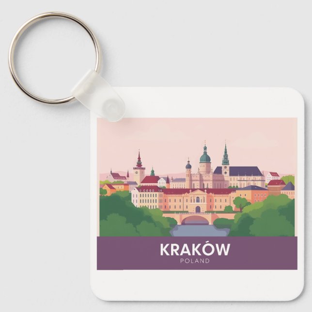 Porte-clés Kraków Poland Pastel Travel – Wawel Castle (Recto)