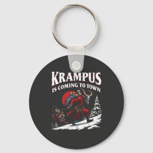 Porte-clés Krampus arrive à Town Krampus Noël