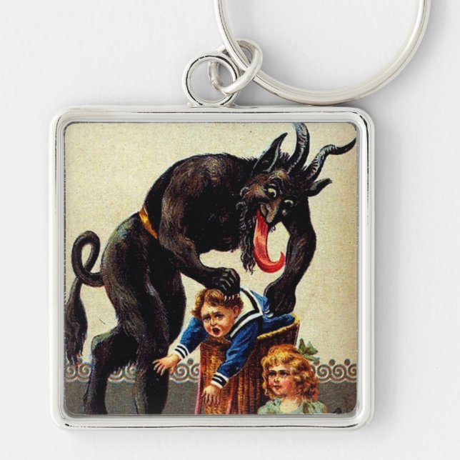 Porte-clés Krampus Enfants en panier Vacances Porte - clé de  (Devant)