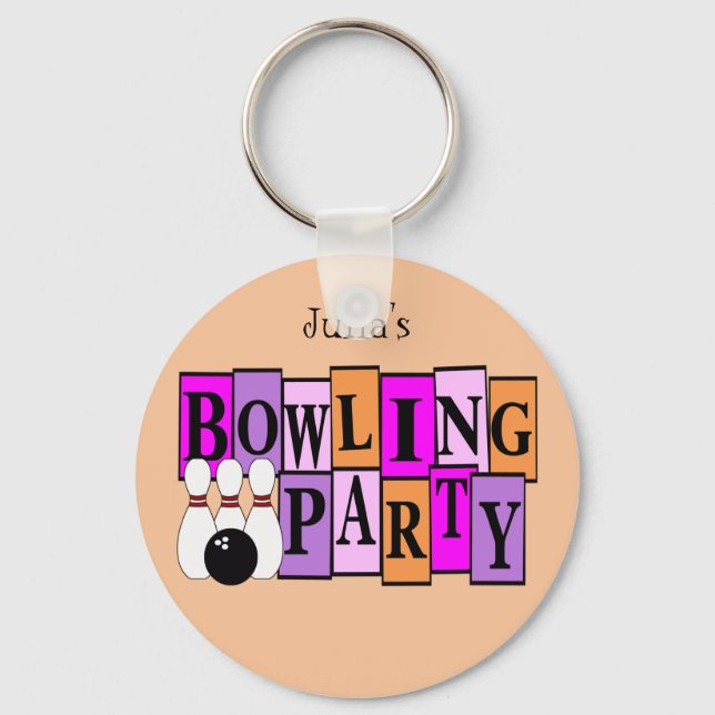 Porte-clés KRW Custom Bowling fête d'anniversaire (Recto)