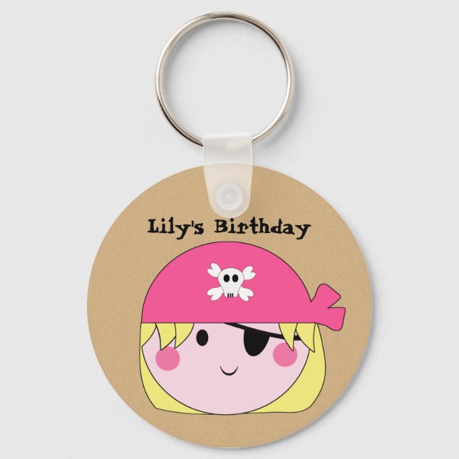 Porte-clés KRW mignon Pirate rose personnalisé Porte - clé d' (Recto)