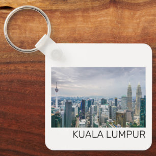 Porte-clés Kuala Lumpur Malaisie Skyline Souvenir Vintage