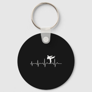 Porte-clés Kung Fu Karaté Rythme Cardiaque Ceinture Noire Art