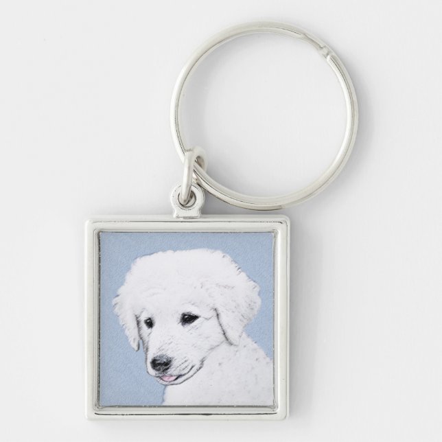 Porte-clés Kuvasz Peinture - Cute Original Chien Art (Devant)