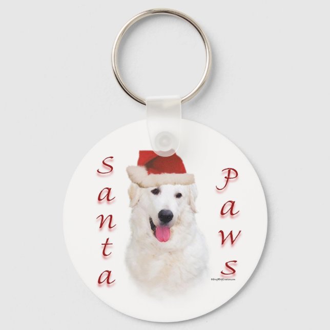 Porte-clés Kuvasz Père Noël Paws (Recto)