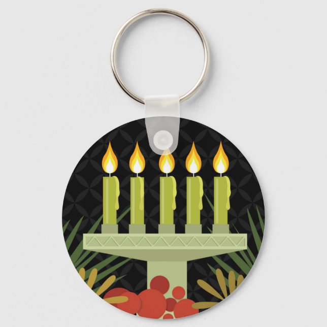 Porte-clés kwanzaa noir (Recto)