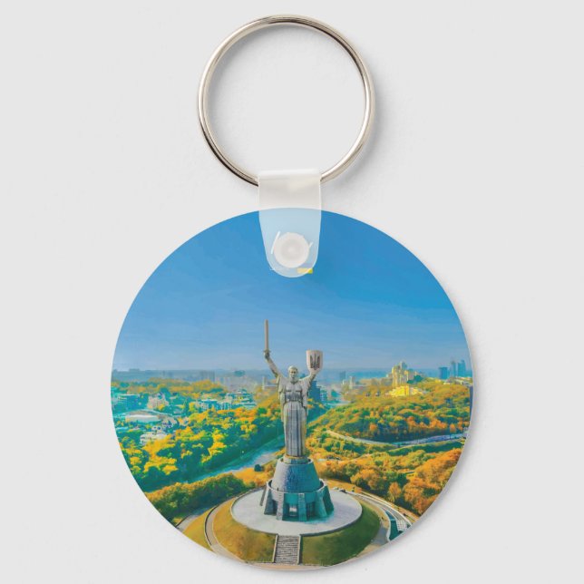 Porte-clés Kyiv, Ukraine - Monument de la mère Ukraine (Recto)