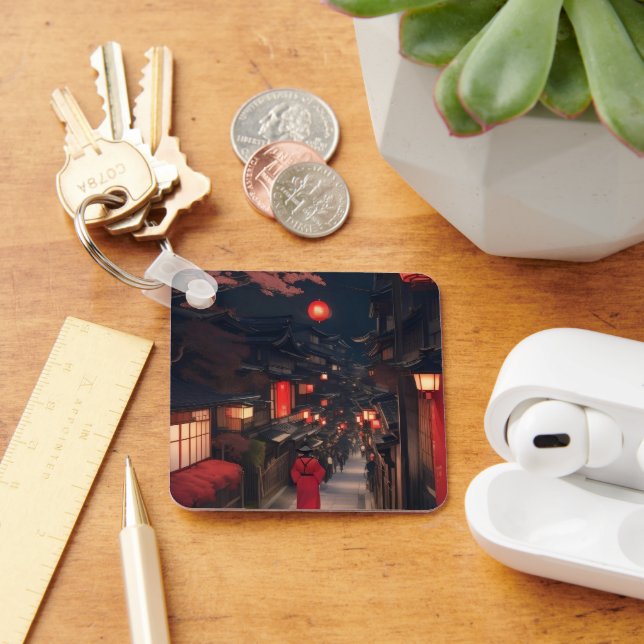 Porte-clés Kyoto Night Lantern Walk Keychain (Bureau)