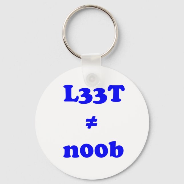 Porte-clés l33t laisse n00b noob (Recto)