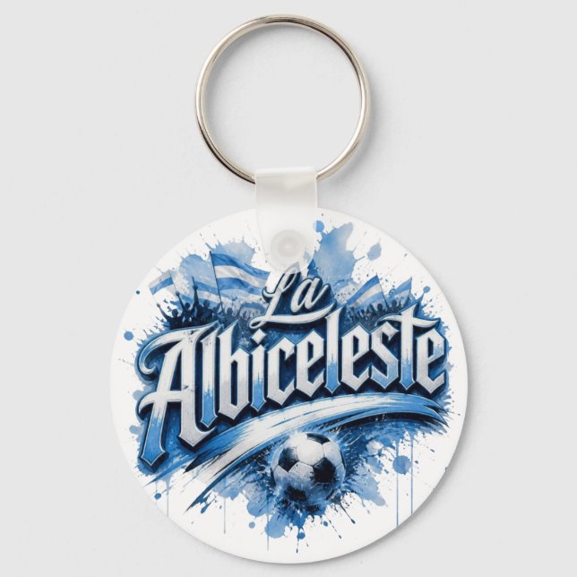 Porte-clés La Albiceleste - surnom de l'équipe nationale d'Ar (Recto)