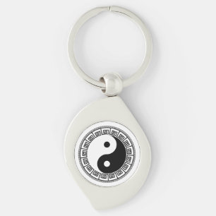 Porte-clés La balance : Ba Gua, huit trigrammes yin yang TCM