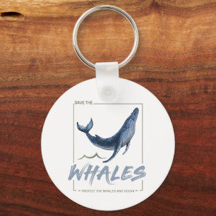 Porte-clés La baleine protège les baleines et la cétacée d'aq