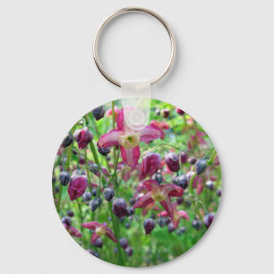 Porte-clés La belle fée s'envole les fleurs et la photo de