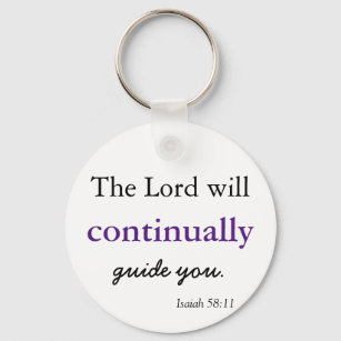 Porte-clés La Bible chrétienne Verse Le Seigneur vous guidera