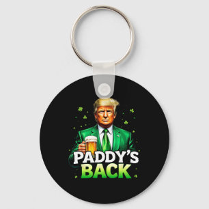 Porte-clés La bière Shamrock St Patricks de Trump chanceux es