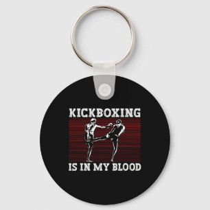 Porte-clés La boxe thaïlandaise est dans mon sang Kickboxer