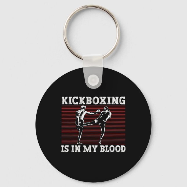 Porte-clés La boxe thaïlandaise est dans mon sang Kickboxer  (Recto)