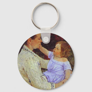 Porte-clés La Caresse de l'enfant. c. 1890, Mary Cassatt