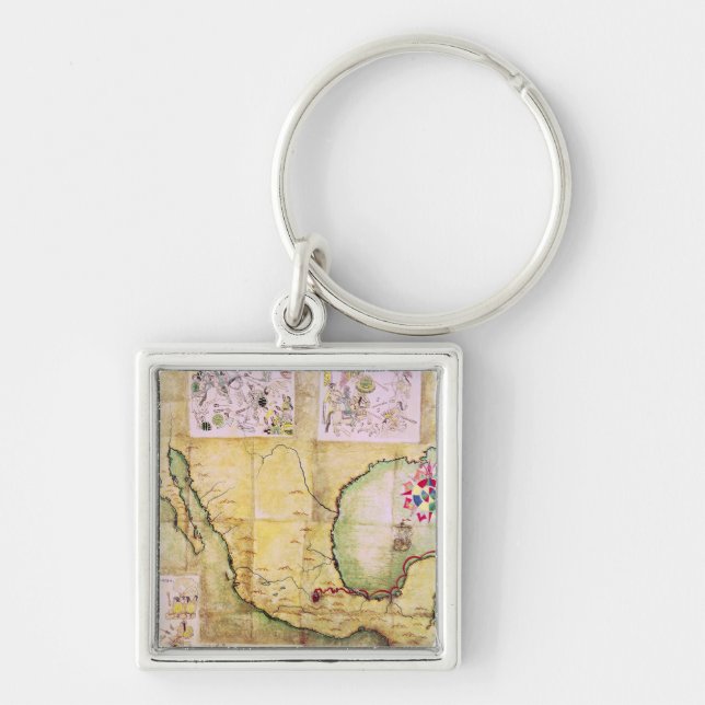 Porte-clés La carte de l'itinéraire a suivi de Hernando (Devant)