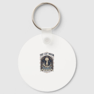 Porte-clés La carte de tarot de chat de lune de chat Majeur A