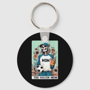 Porte-clés La carte de tarot de la mère de football squelette