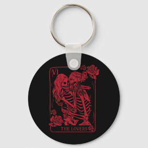 Porte-clés La carte de tarot des amants embrassant les sœurs