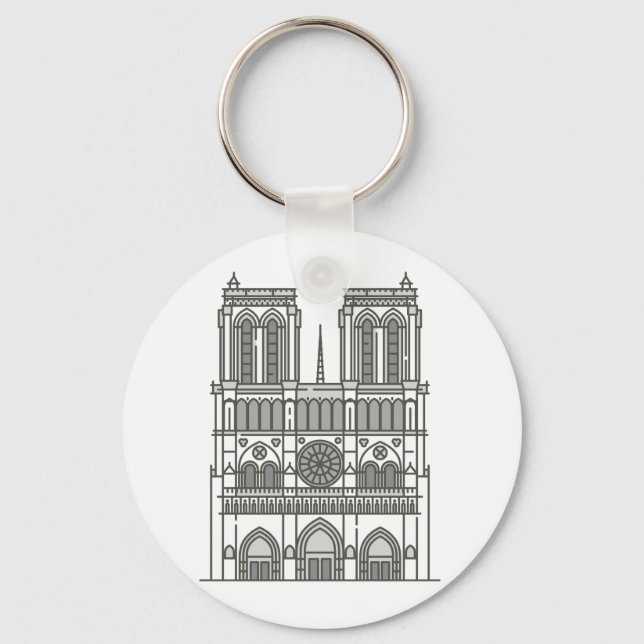 Porte-clés La Cathédrale Notre-Dame (Recto)