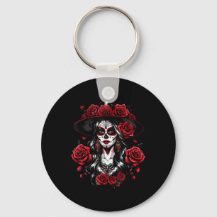 Porte-clés La Catrina Women Dia De Los Muertos Latino Cinco D