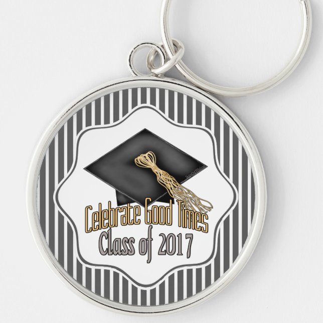 Porte-clés La classe de 2017 célèbrent le bon cadeau (Devant)