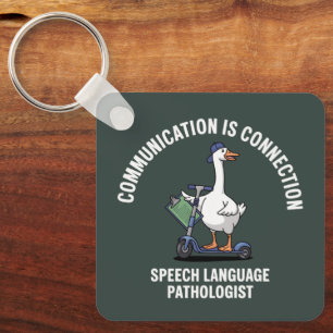 Porte-clés La communication est une connexion de la parole La