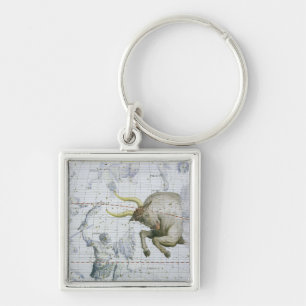 Porte-clés La constellation de Taureau, plaquent 2 du 'atlas