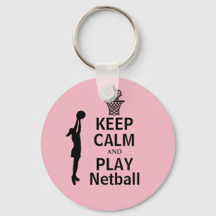 Porte-clés La coutume gardent le net-ball de calme et de jeu