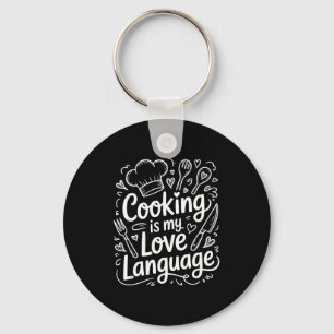 Porte-clés La cuisine est mon langage de l'amour, chef culina