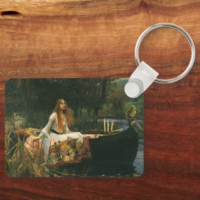 Porte-clés La Dame de Shalott sur un bateau par John William  (Recto)