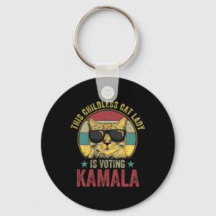 Porte-clés La Dame Des Chats Sans Enfants Vote Pour Kamala Ha