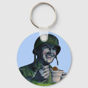 Porte-clés La deuxième guerre mondiale GI manger glace