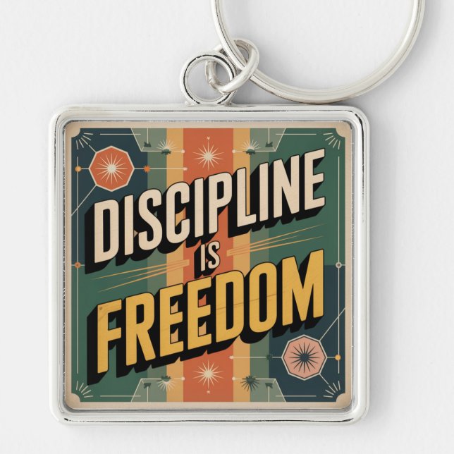 Porte-clés La Discipline Est La Liberté (Devant)