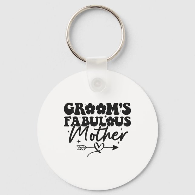 Porte-clés La Fabuleuse Mère Super Maman De La Pièce De Groom (Recto)
