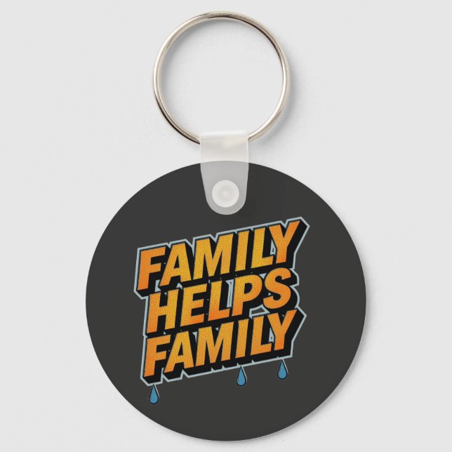 Porte-clés La famille aide la famille (Recto)