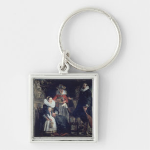 Porte-clés La famille de l'artiste (huile sur la toile) 2