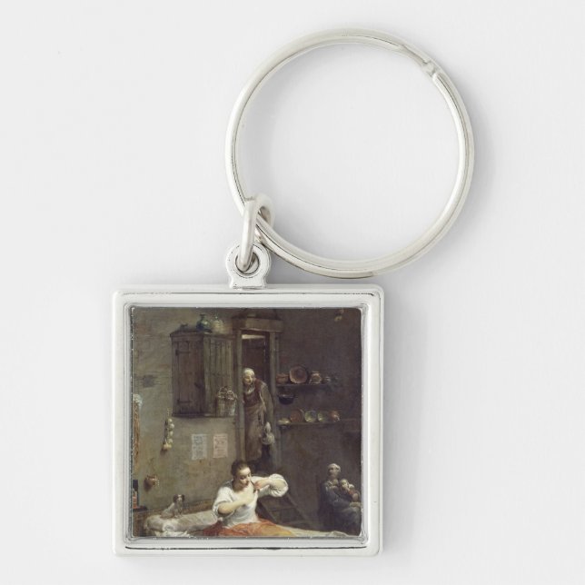 Porte-clés La femme avec la puce (Devant)